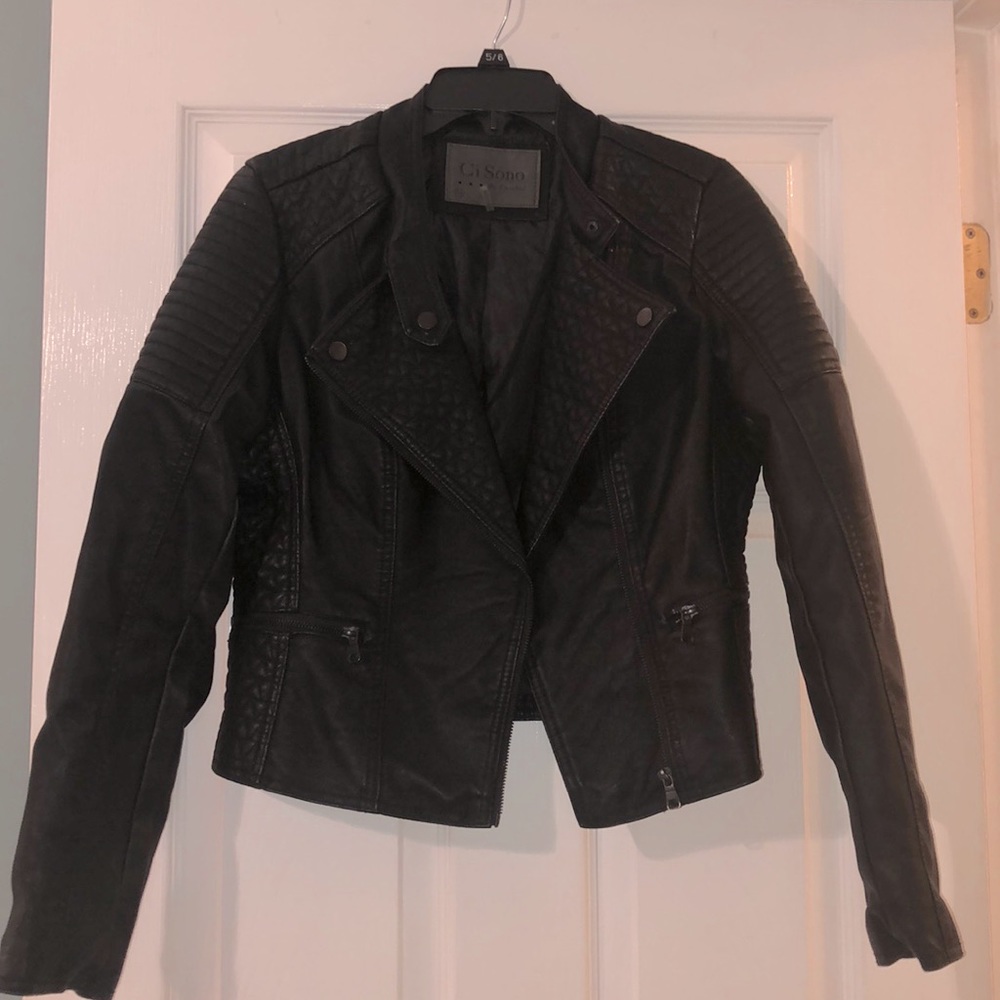 COPY - Black pleather coat